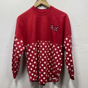 Disney Spirit Jersey Polka Dot Minnie Mouse Long Sleeve Tee XS